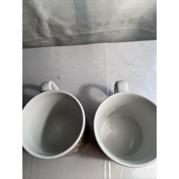 (2) Sakura Magic Of Santa Debbie Mumm Mugs Set Holiday Coffee Tea Cups Xmas Gift - Picture 4 of 7